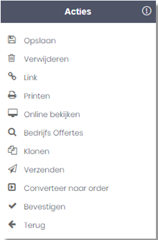 acties kiezen
