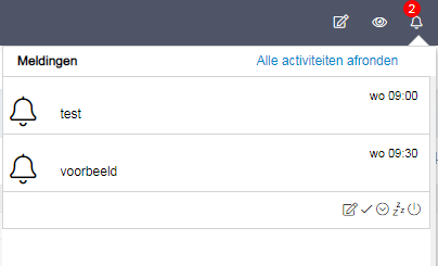 activiteitafronden alarm